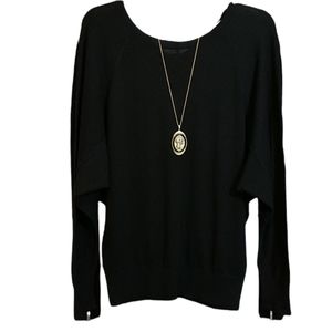 Chic Raglan Sleeve Black Ann Taylor  Loft Sweater sz Small